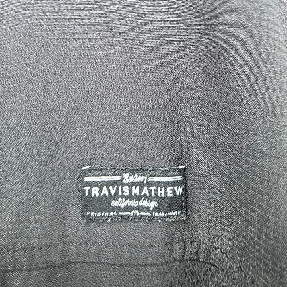 TravisMathew Jacket Mens XL Black Hooded Full Zip Softshell Golf Windbreaker